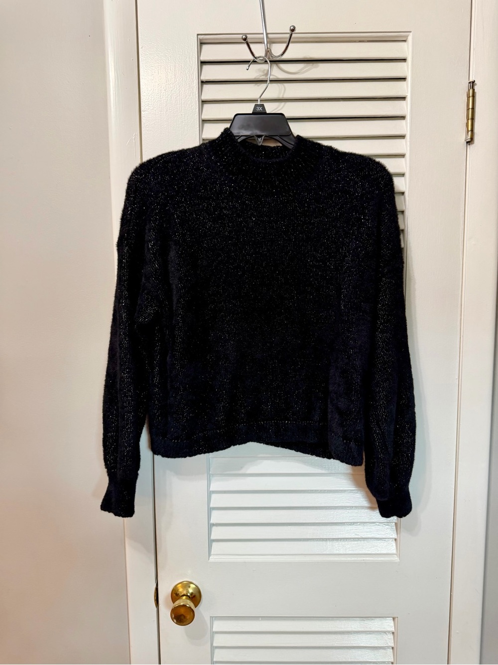wild fable Black Fuzzy Crewneck Sweater